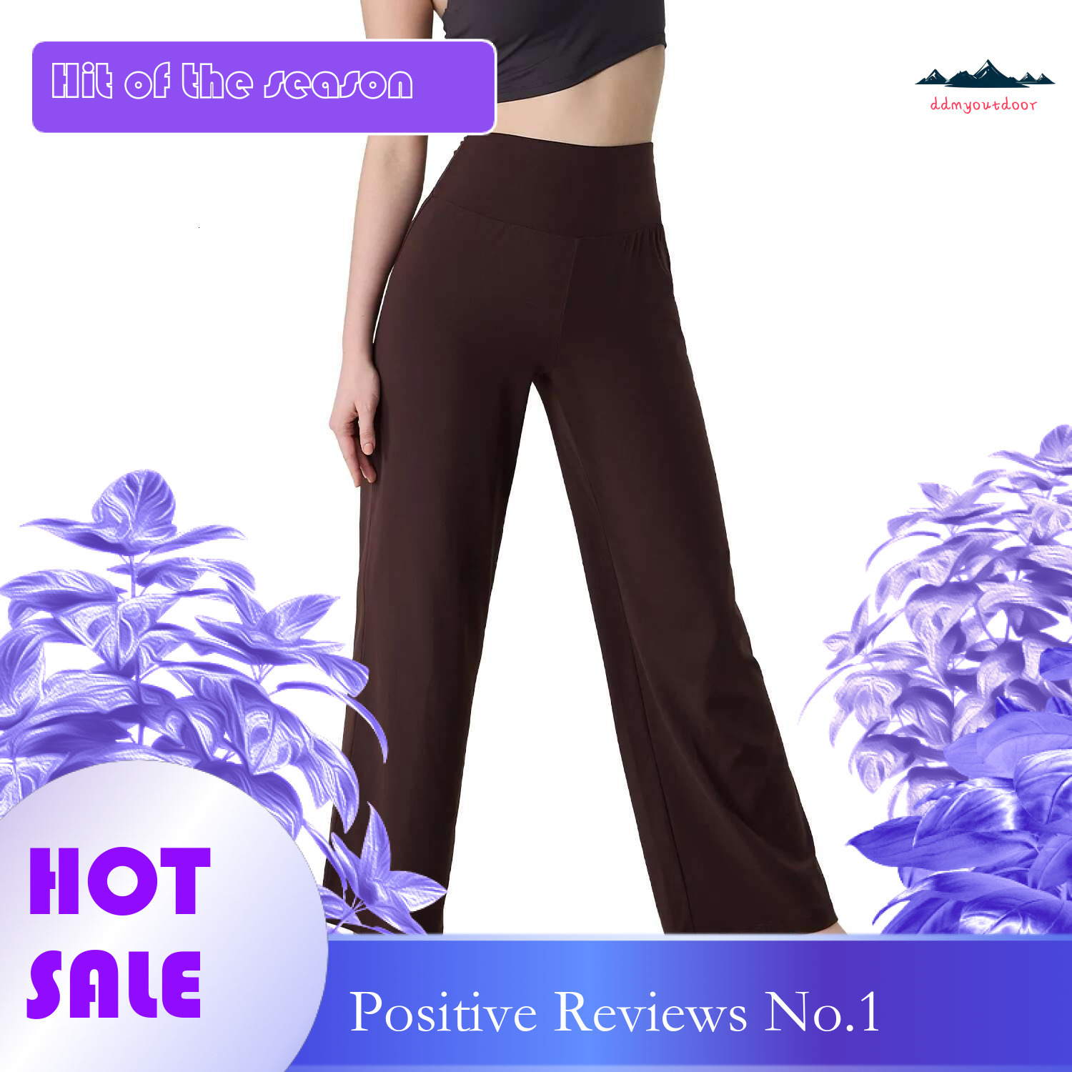 Ddmyoutdoor China Domestic Mermaid Curve Naked Sense Slim Yoga Women S Hip High Waist Wide Leg Straight Outdoor Casual Sports Pants