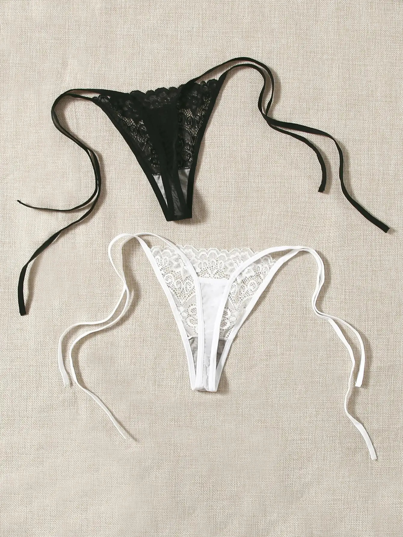 2pcs Low Waist Lace Thong For Women Sexy Panties Comfortable Underwear Female Underpants Lingerie C847 250114