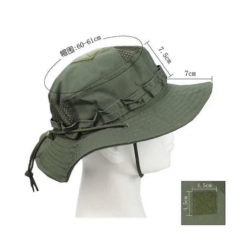 New Tactical Boonie Hat Outdoor Sports Fishing Hiking Hat Hunting Hiking Cam Camo Sunproof Hats Mens wearXJ250116