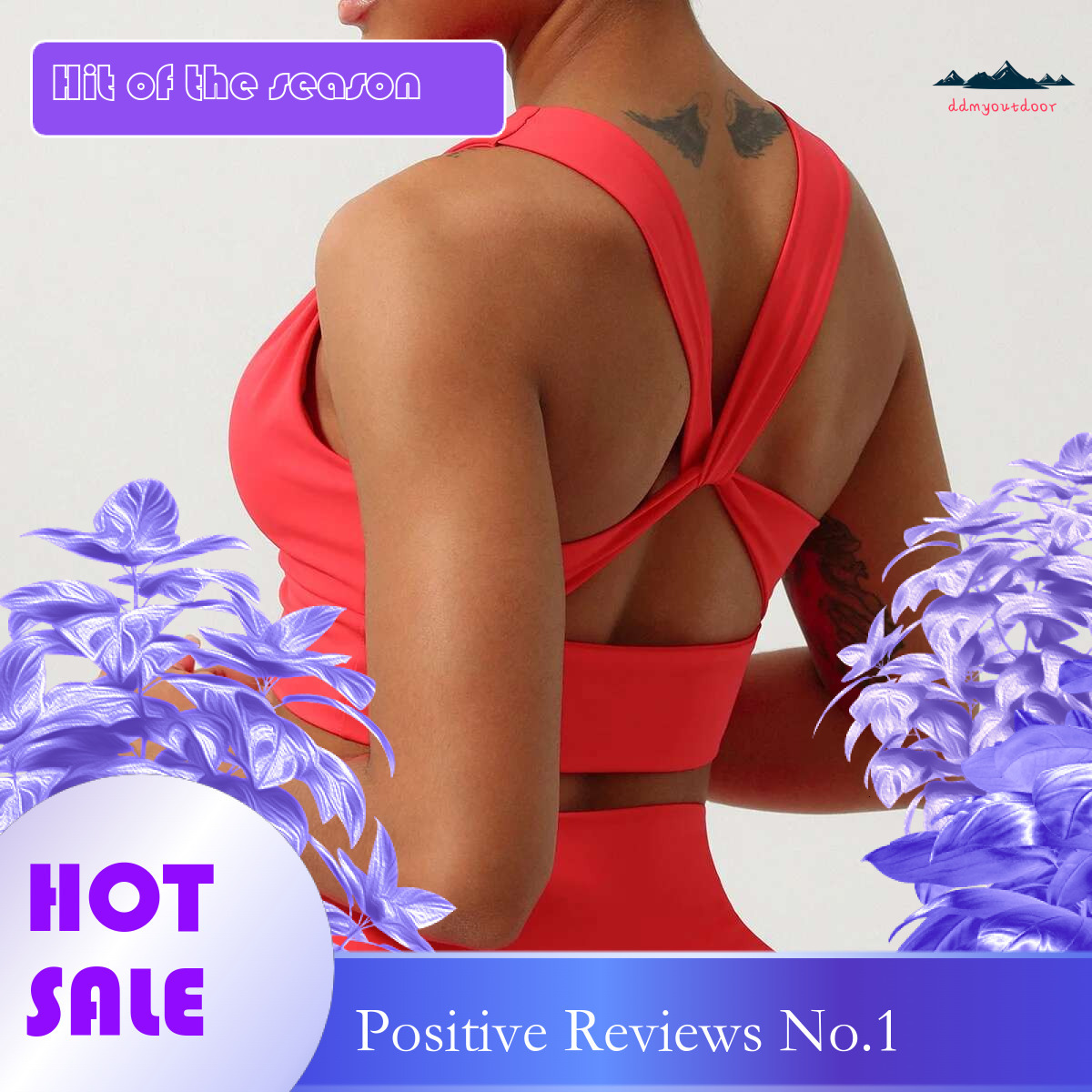 Ddmyoutdoor China Domestic Deep V Neck Gym Clothing Wide Shoulder Yoga Bra Cross Strap Sports Shockproof Fiess Bras Inner Removable Chest Pad