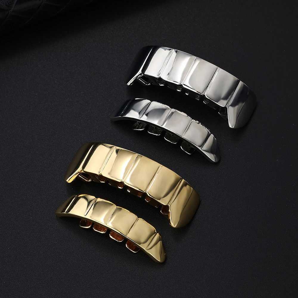 Hip Hop new dental grill set suitable for men women top bottom mouth gold silver Halloween role-playing dental grill detachable jewelryXJ250412