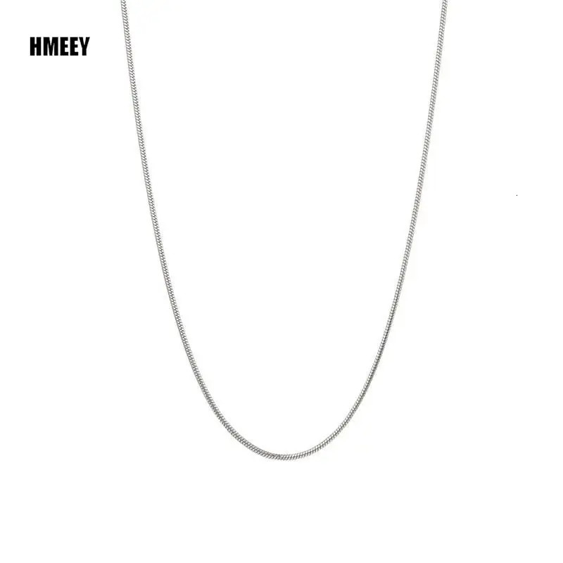 Hmeey Snake Chain Choker Stainless Steel Necklace Minimalist Collar For Women Man Jewelry Wedding Party Gift 250114
