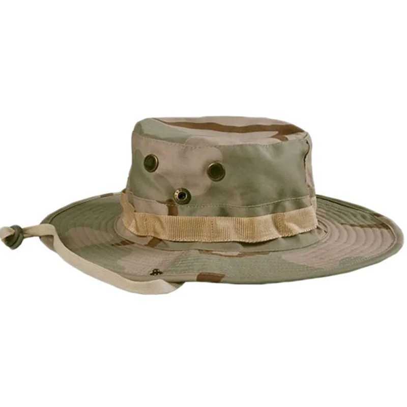Tactical Boonie Hat USMen Cotton Camo Paintball Airsoft Sniper Bucket s Fishing Outdoor Hunting Hiking HatXJ250116