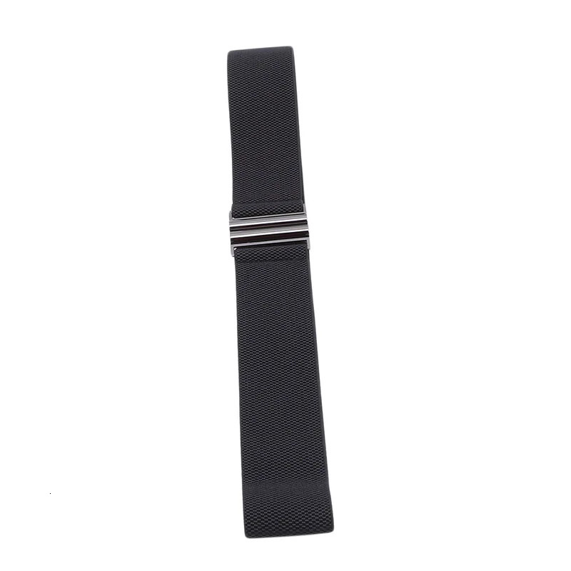 Women Elastic Band Wide Belts Simple Down Coat Waist Belt Female Buckle Black Strap Dress Decoration Accessories 250114