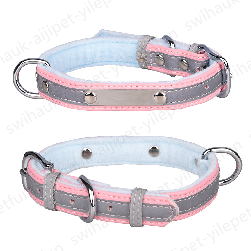 Collars Reflective Dog Collar Multicolor Cute Dogs Cat Collars Adjustable Buckle Collar Necklace Pet Supplies