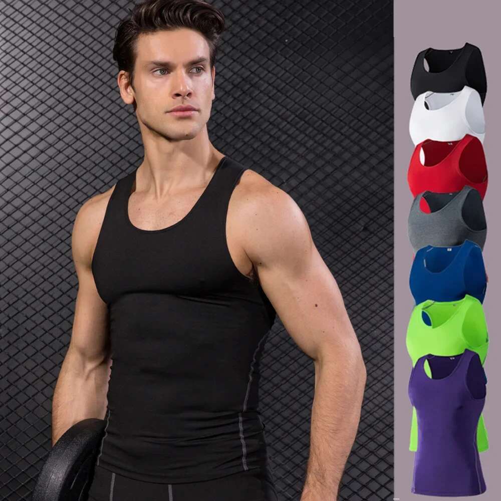 Ddmyoutdoor China Domestic Men Quick Dry Running Sleeveless Sport Tank Tops Fiess Compression Shorts Workout Slim T Shirts Gym Vest Sportswear