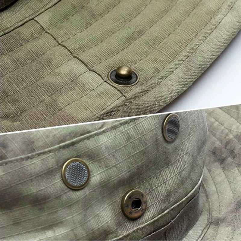 Sunscreen Boonie Hat Tactical Summer Sun Protection Camouflage Hunting Hiking fishing Outdoor sports Jung MenXJ250116