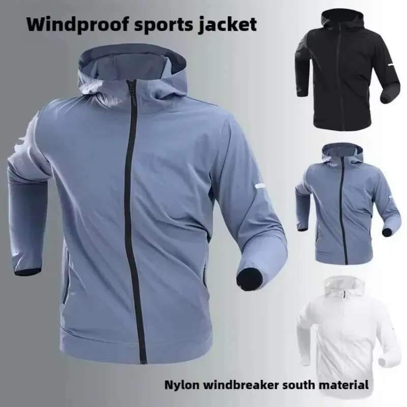 Autumn/Winter Men's Outdoor Running Fiess Morning Jogging Sports Quick-Dry Windproof Cycg Training Jacket And Tracksuit