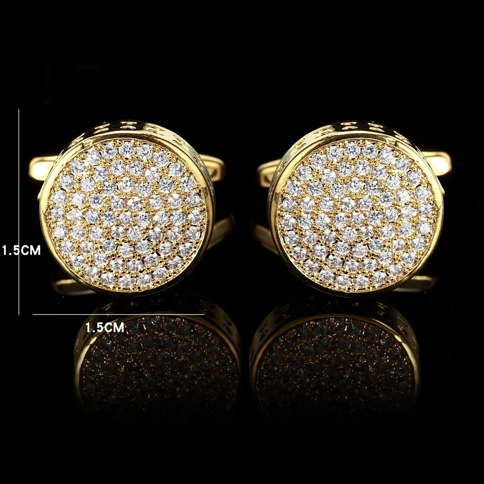 High end zircon cufflinks mens fashionable business banquet shirt buttons French rhinestone cufflinks wedding accessories 250110