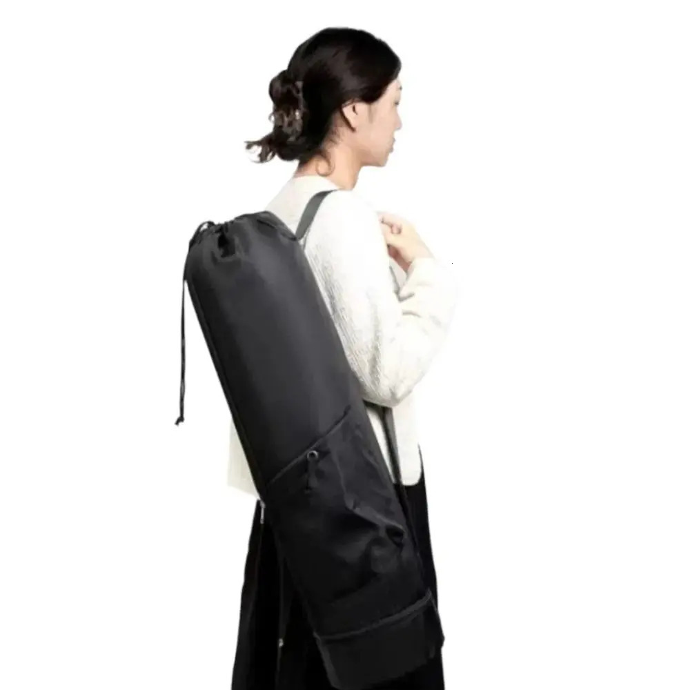 Yoga Backpack Large Capacity Mat Bag Waterproof Adjustable Shoulder Straps Breathable Sports Portable Black Gym 250114
