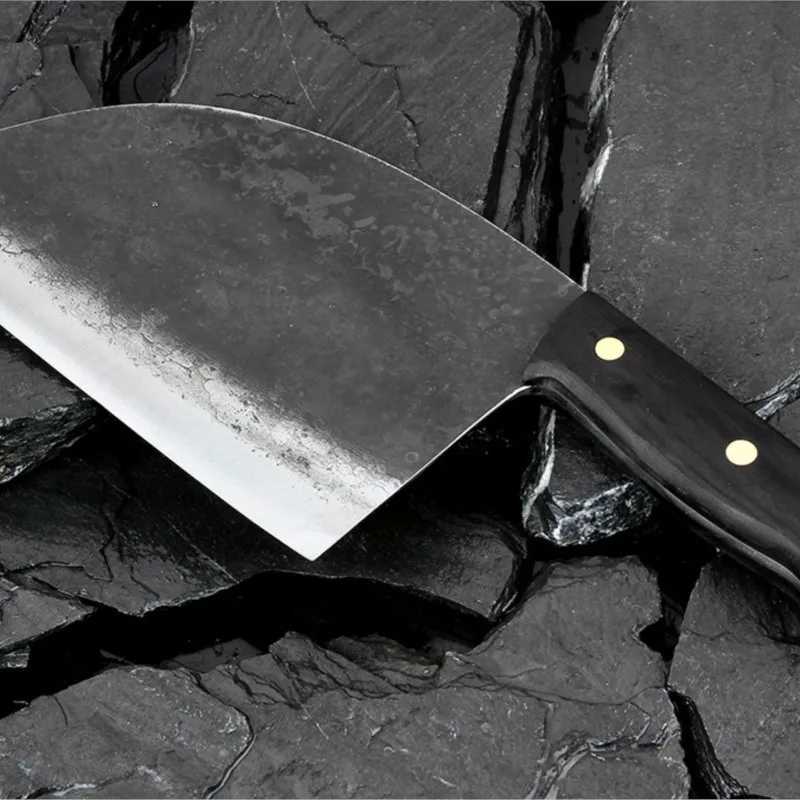Full Tang Chef Knife Handmade Forged High-carbon Clad Steel Kitchen Knives Cleaver Filleting Slicing Broad Butcher knifeXJ250117