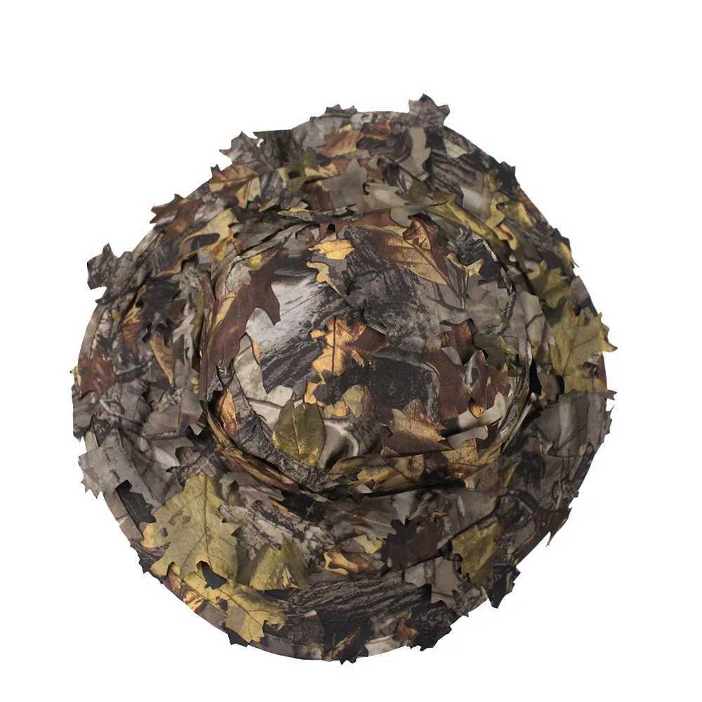 3D Camouflage Hat Real Tree af Hunting Camo Boonie Hats for Outdoor Shooting Combat Fishing Panama Cam tourismXJ250116