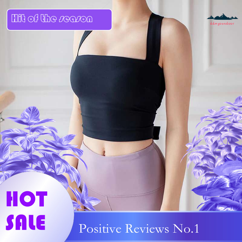 Ddmyoutdoor China Domestic Mermaid Curve Woman Vest Internal Chest Pad Cross Straps On Back Tank Top Summer Tight Yoga Crop Top Shirt