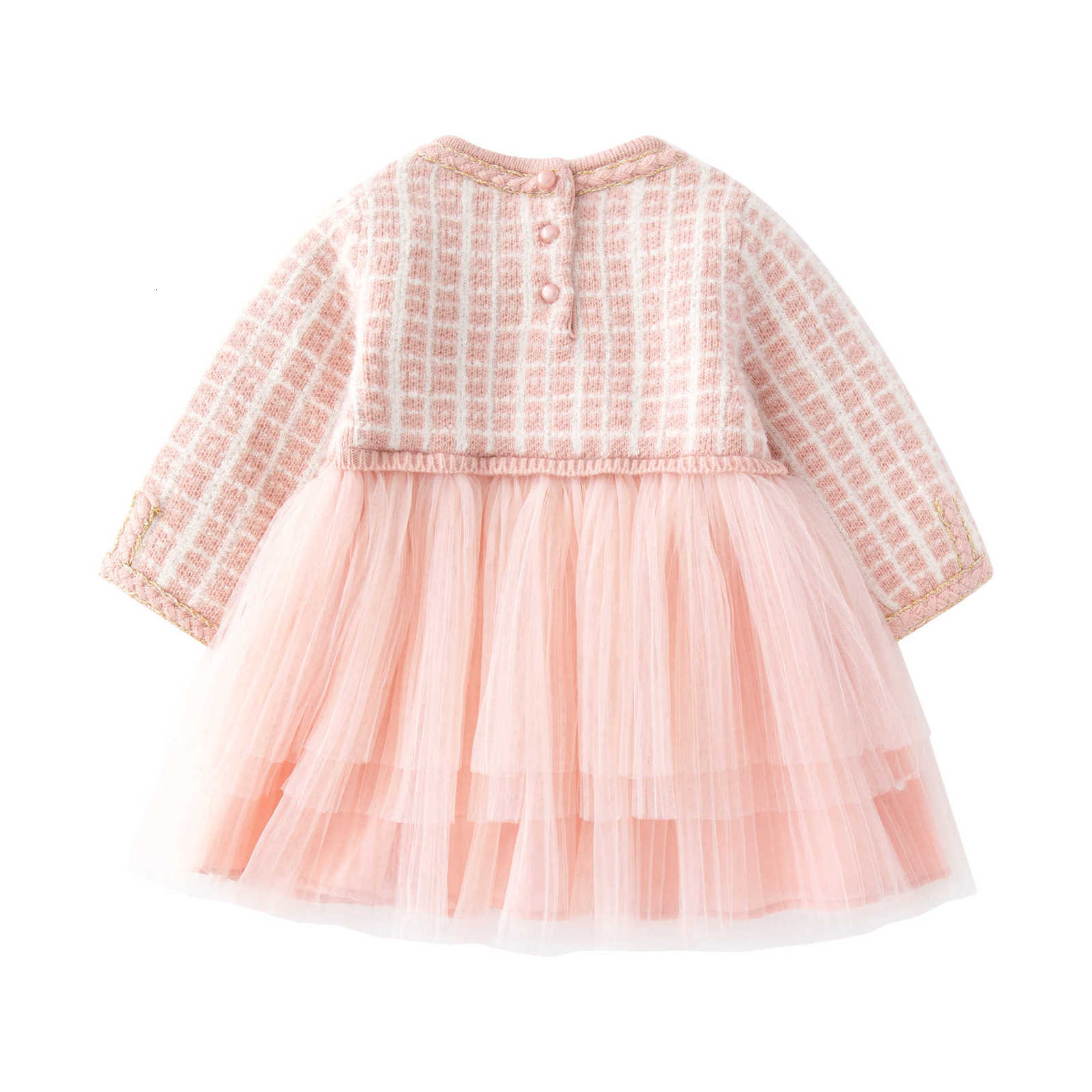 Girl's Dresses autumn new children's clothing 1-3 old baby girls' versatile knitted powder small fragrant yarn skirt girls' dress