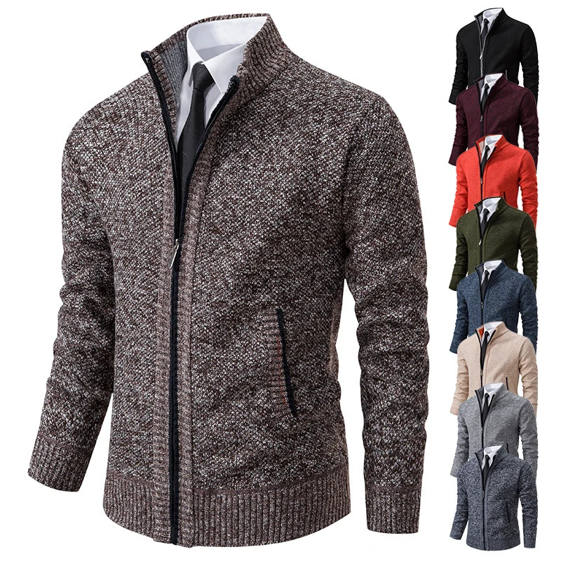 fashion mens knitted sweater cardigan Joker comfortable warm casual coat 250113