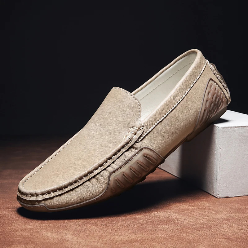 Genuine Leather Men Loafers Driving Casual Shoes Formal Moccasins Italian Comfy Slip on Boat Shoes Mens Shoes 250113
