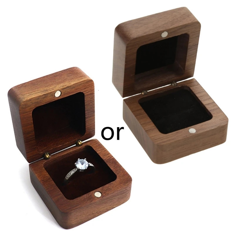 Ring Box Jewelry Boxes and Organizers for Engagement Proposal Wedding Gift Special Occasions Drop Ship 250117