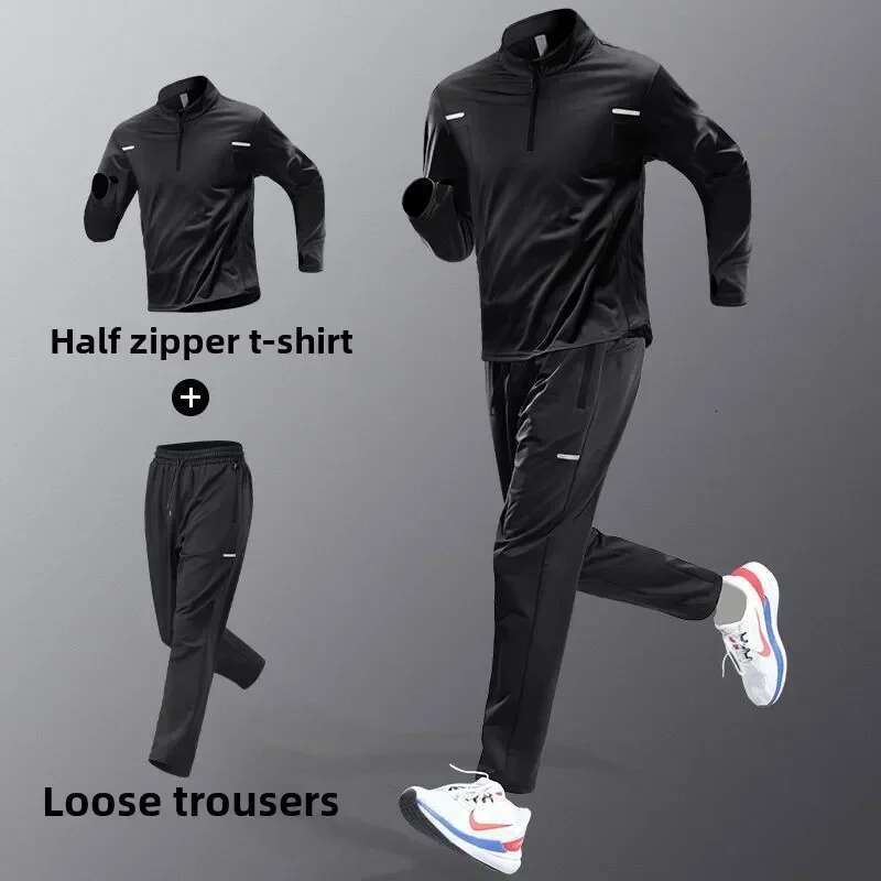 Ddmyoutdoor China Domestic Men S Sportswear Set Spring Autumn Running Training Clothes Quick Dry Clothing Outdoor Runs Fiess Wear Cycg Long Pants