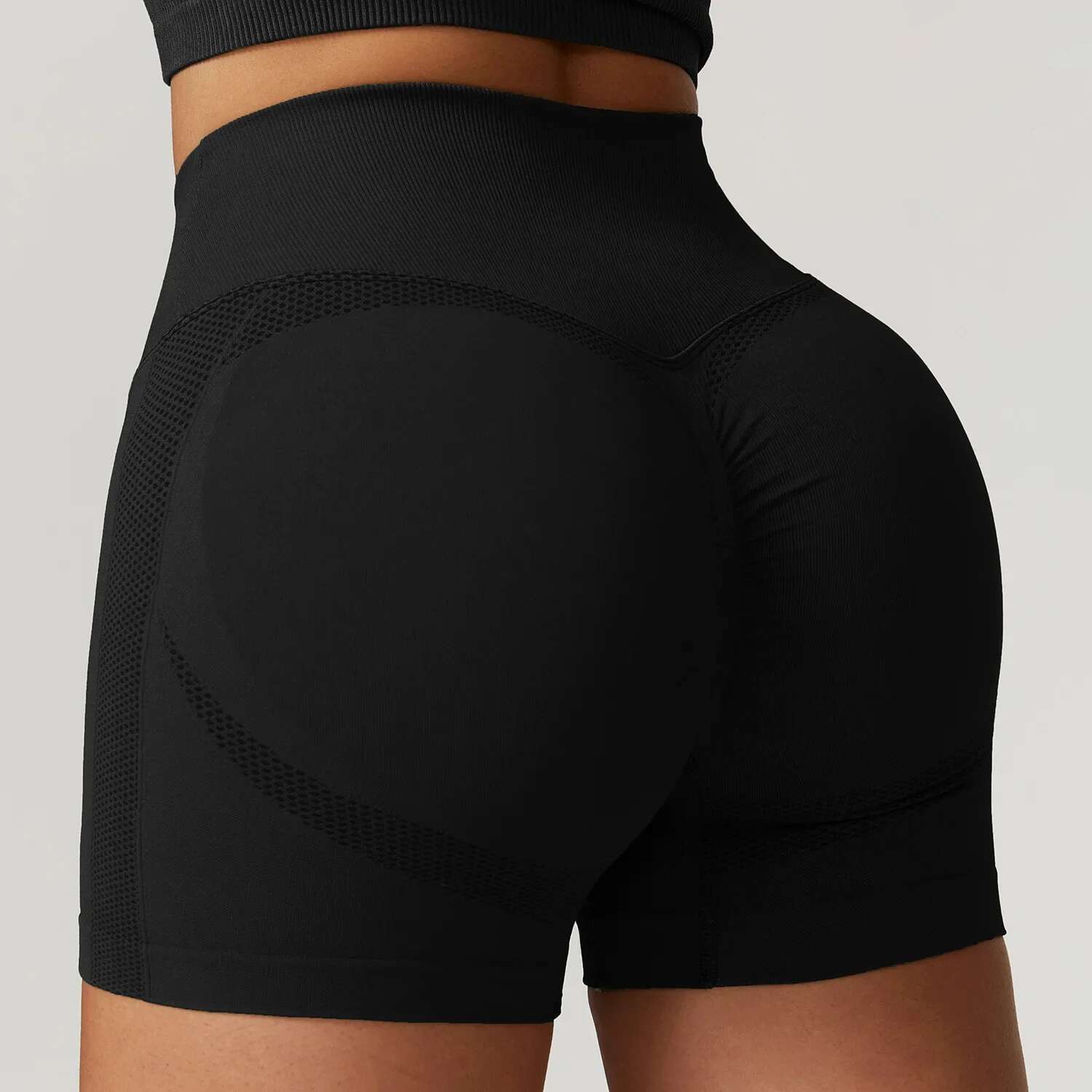 Ddmyoutdoor China Domestic Mermaid Curve Peach Seamless Tight Yoga Outer Wear Running High Waist Sports Fiess Shorts Hip Lifting