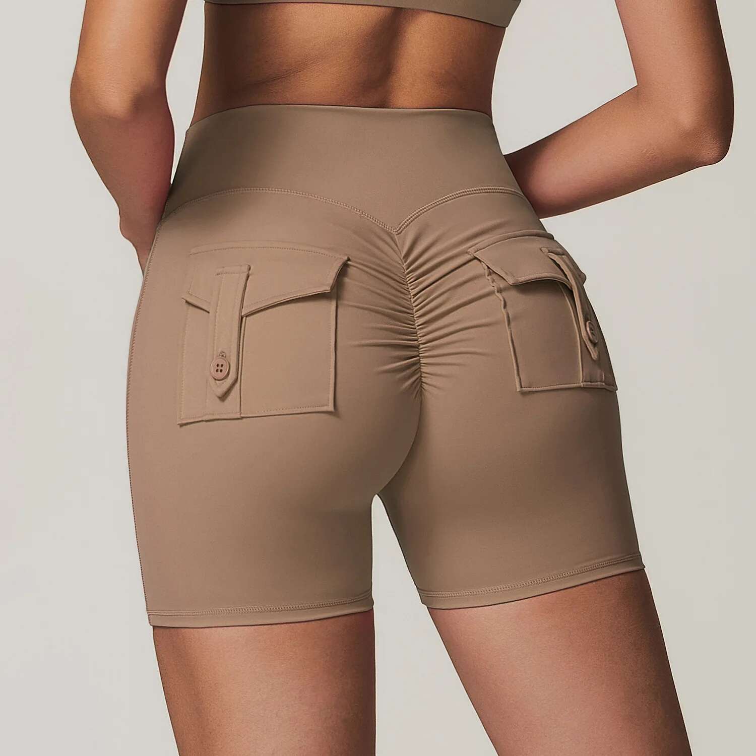 Ddmyoutdoor China Domestic Mermaid Curve Naked Women S High Waist Hip Lifting Sports Shorts Quick Drying Workwear Pocket Fiess Yoga Pants