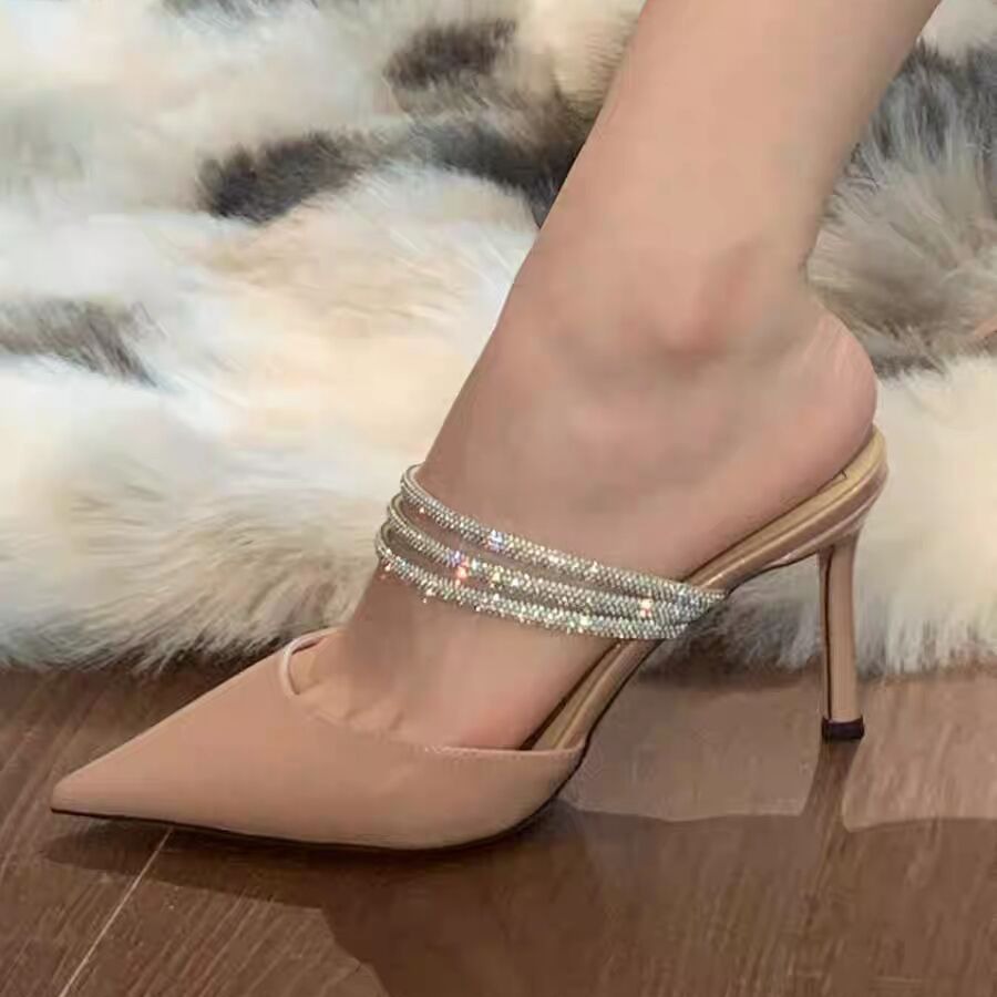 classic designer sandals for women womens slippers slides Naked thin heeled pointed sandals high outdoor casual shoes trainers sneakers