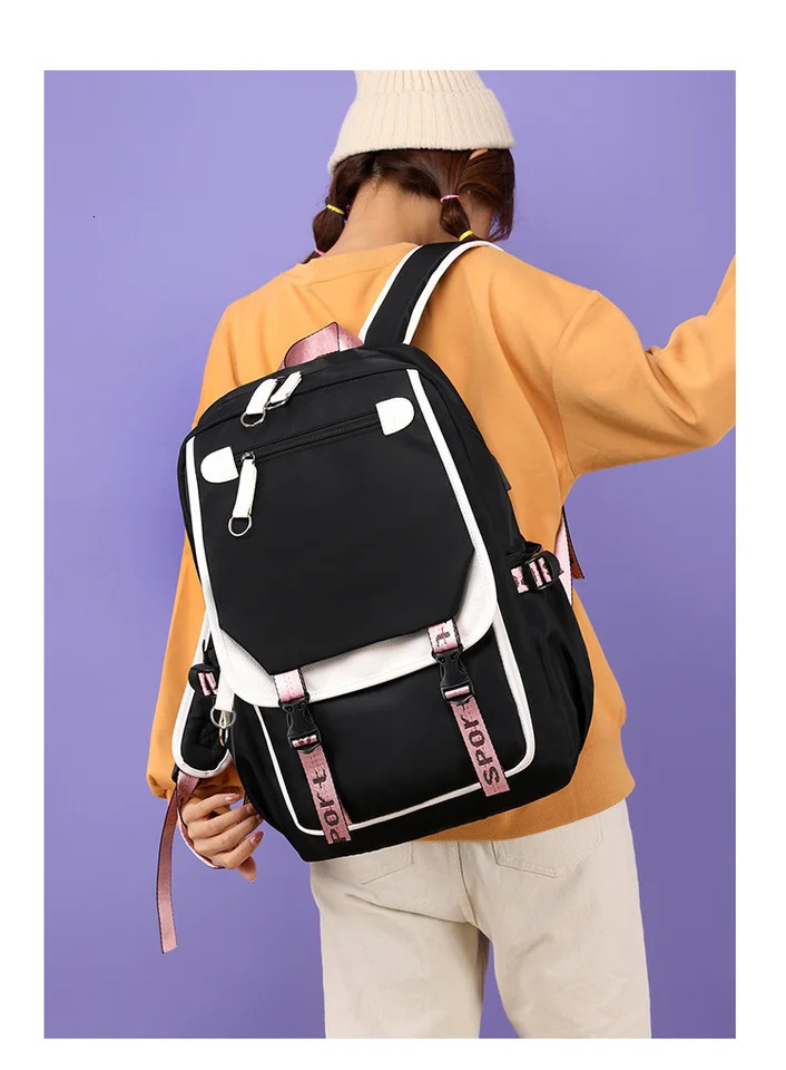 Anime Kamado Tanjirou Backpack Teenagers Outdoor Large Capacity Backpack High Quality Zipper Anime Backpacks 250109