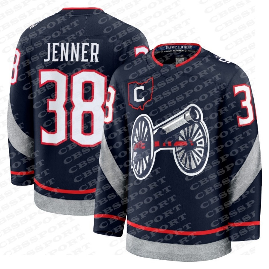 38 Boone Jenner Columbus Blue Jacket 2025 Stadium Series Hockey Jersey Adam Fantilli Johnny Gaudreau Kent Johnson Ivan Provorov Zach Werenski Merzliki