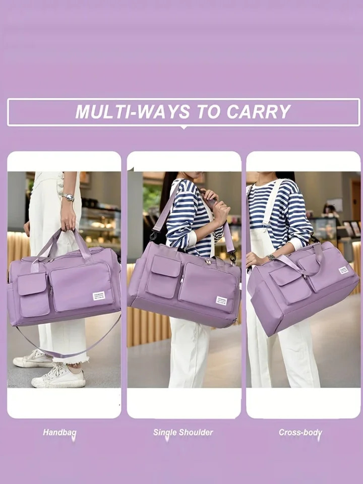 Unisex large capacity travel bag nylon waterproof gym handbag womens luggage bag 250109
