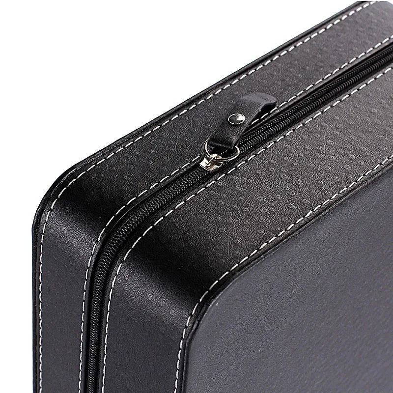 VANSIHO Multiple Colors 6 Slots Exquisite PU Zipper Jewelry Watch Box Leather For Man And Women Travel Display Case 250117