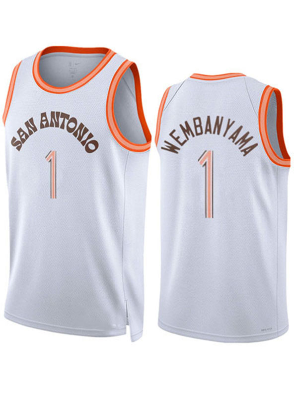 Mens #1 Wembanyama Basketball Jersey Breathable & Stretchy Sleeveless Sports Uniform for Training, Competition & Parties S-XXXL