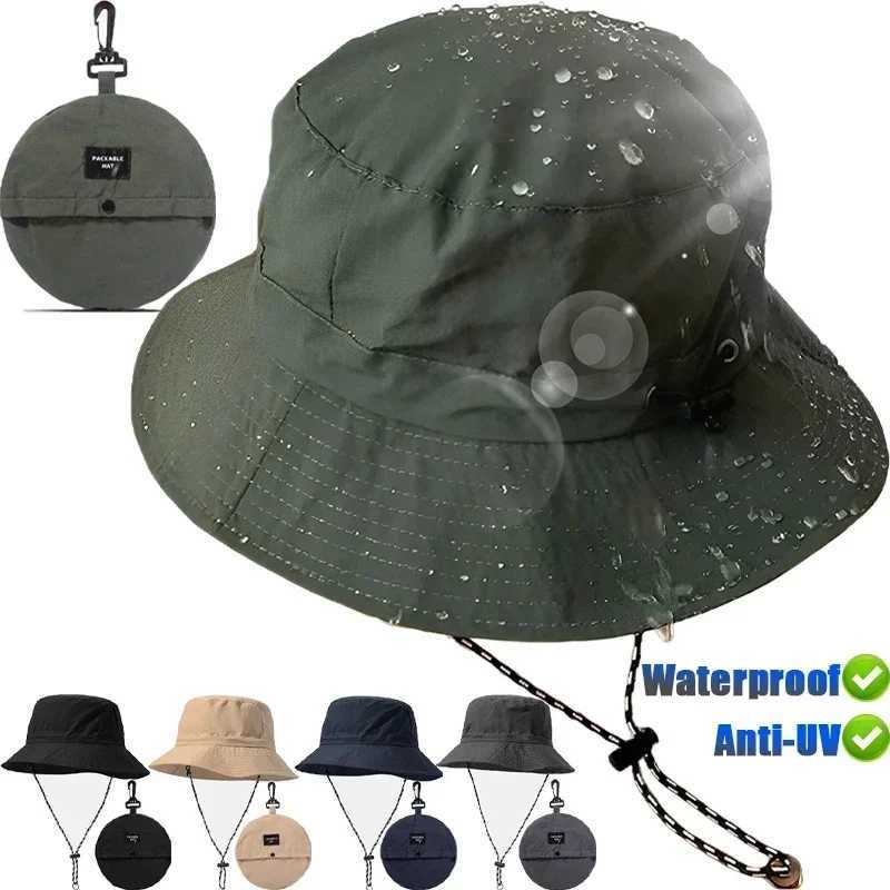Quick Drying Fisherman s Women Men Summer Outdoor Beach Panama Hats Waterproof Cam Hiking Foldab Bob Bucket SunhatsXJ250116