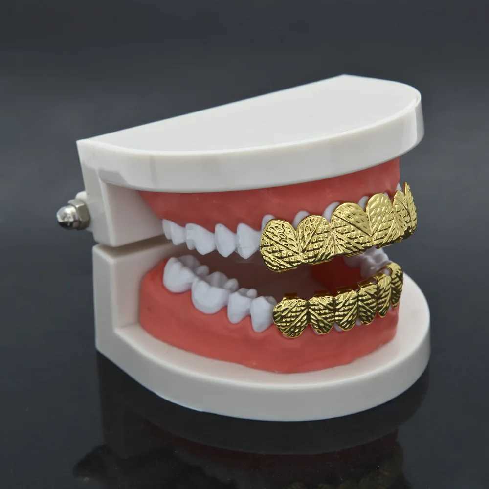 NEW Bling Teeth Grillz Top Bootom Dental Mouth Punk Teeth Caps Cosplay Party Tooth Rapper Hip Hop Jewelry TG006XJ250114