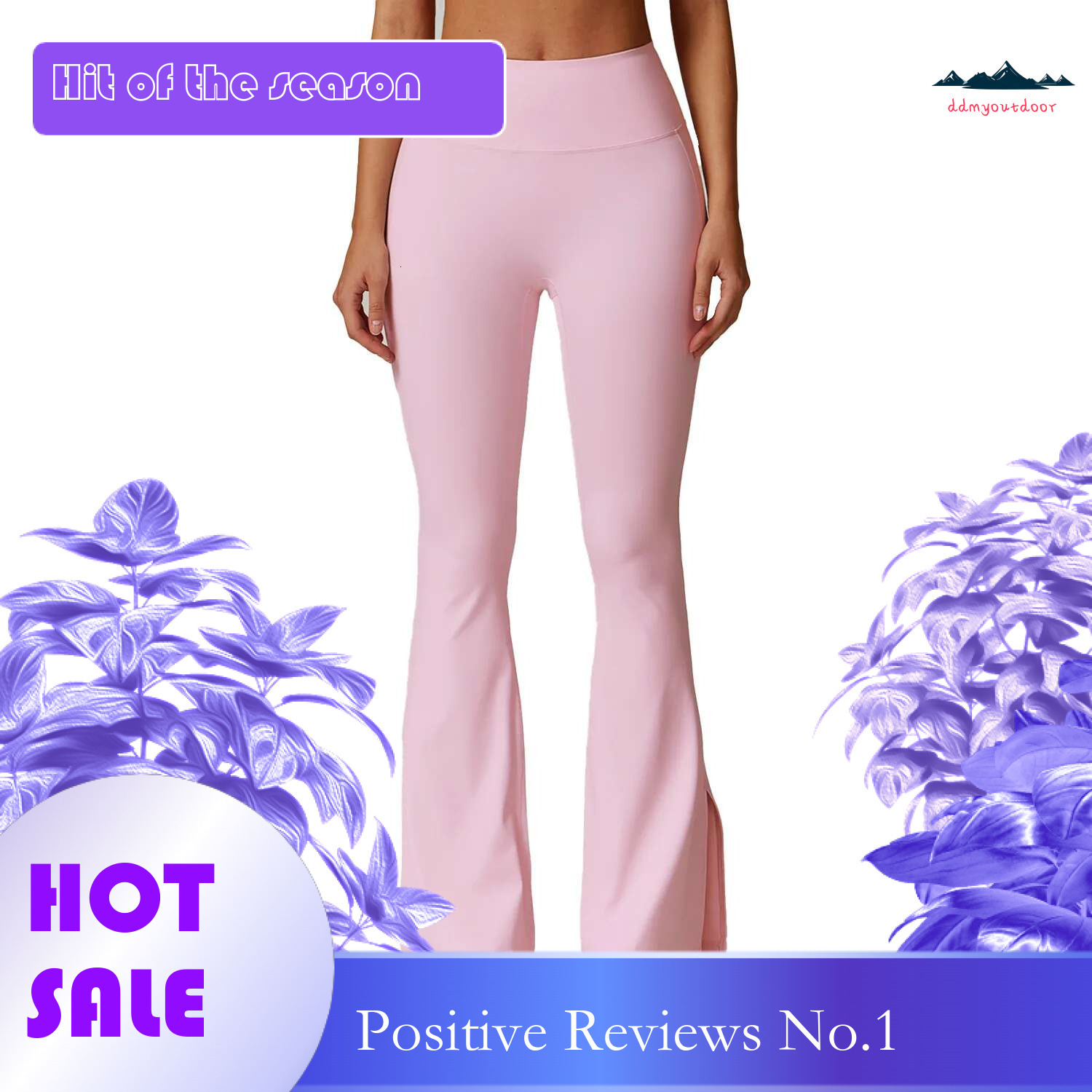 Ddmyoutdoor China Domestic Mermaid Curve Tight Hip Lifting Yoga Micro Wide Leg Running Sports Flared Women S High Waist Fiess Pants