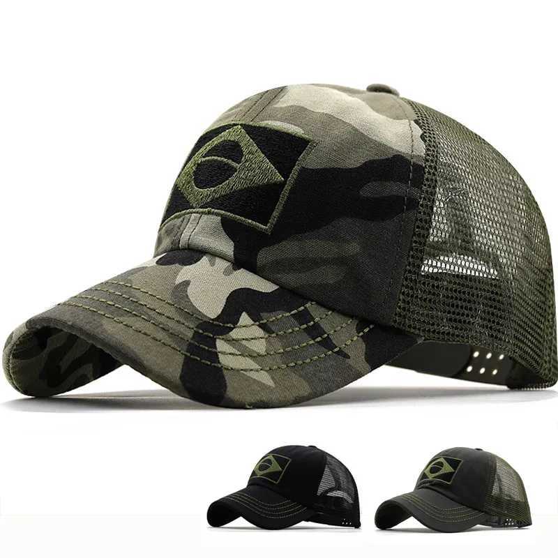 Camo Mens gorras Baseball s Ma Bone Mesh Camouflage Tactical Military Snap Hats Sunscreen Breathab TruckerXJ250116