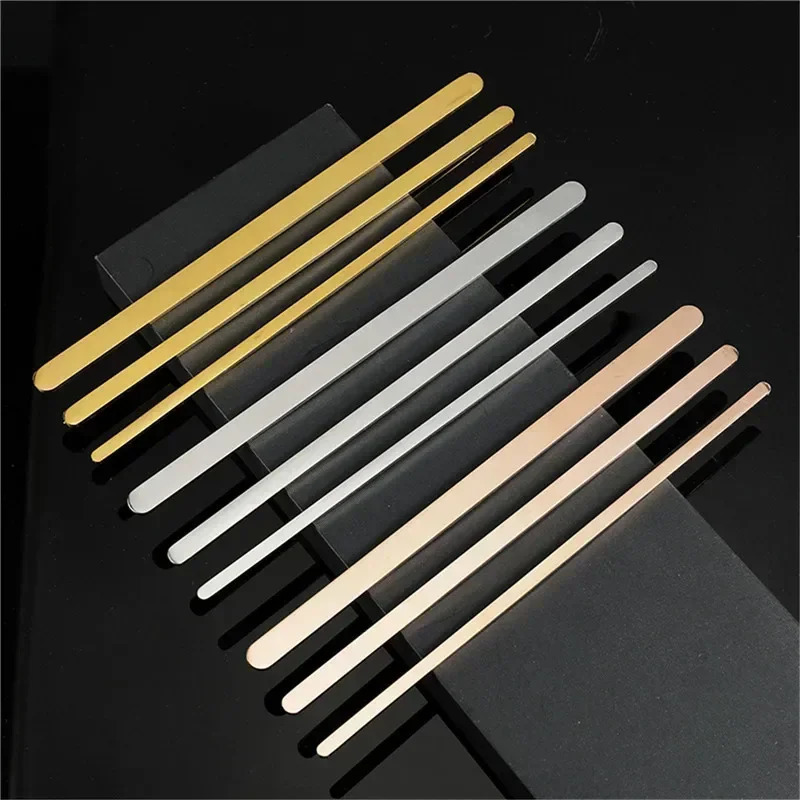 10 pieces of stainless steel straight cuff bracelets blank flat bar bracelets Diy laser engraved bracelets jewelry charm accessories 250109