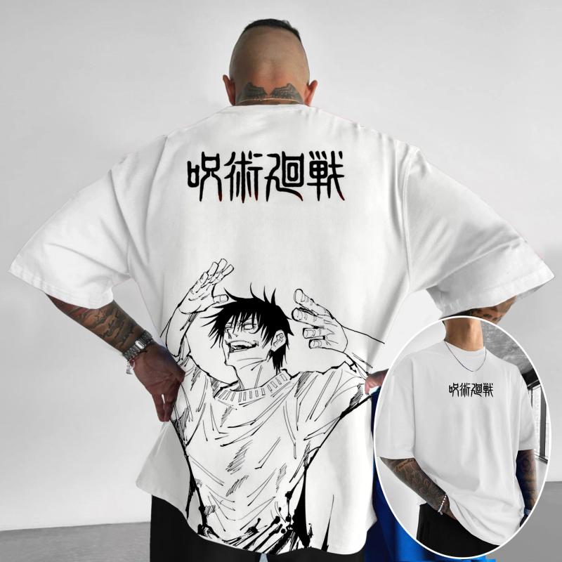 Men's T Shirts Jujutsu Kaisen Anime Print T-Shirts Mens Villain Ryomen Sukuna HIP HOP Street Cotton Shirt For Men Women Summer Tops Clothing
