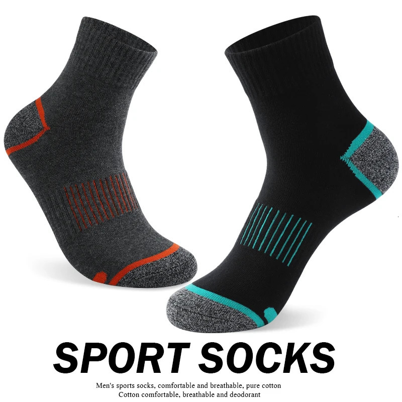 High Quality Lot Mens Socks Casual Breathable Run Sports 5 Pairs Male Cotton Winter Black Men Large size3845 250108