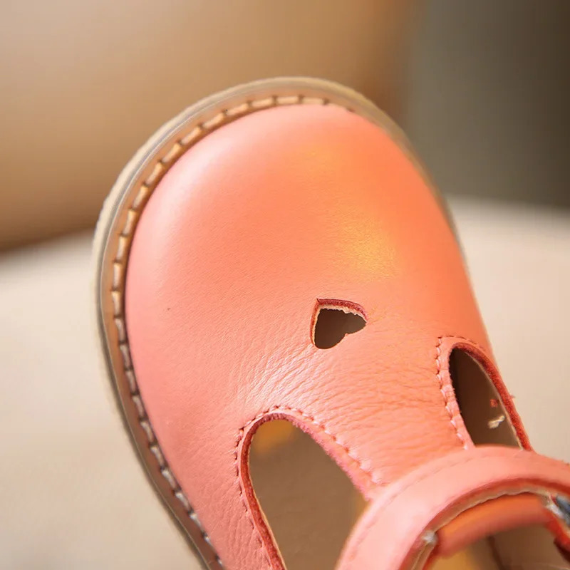 Baby Toddler Girl Vintage T-Strap Retro Flats Little Kid Genuine Leather Princess Mary Jane Children Pink White Black Dress Shoe 250113