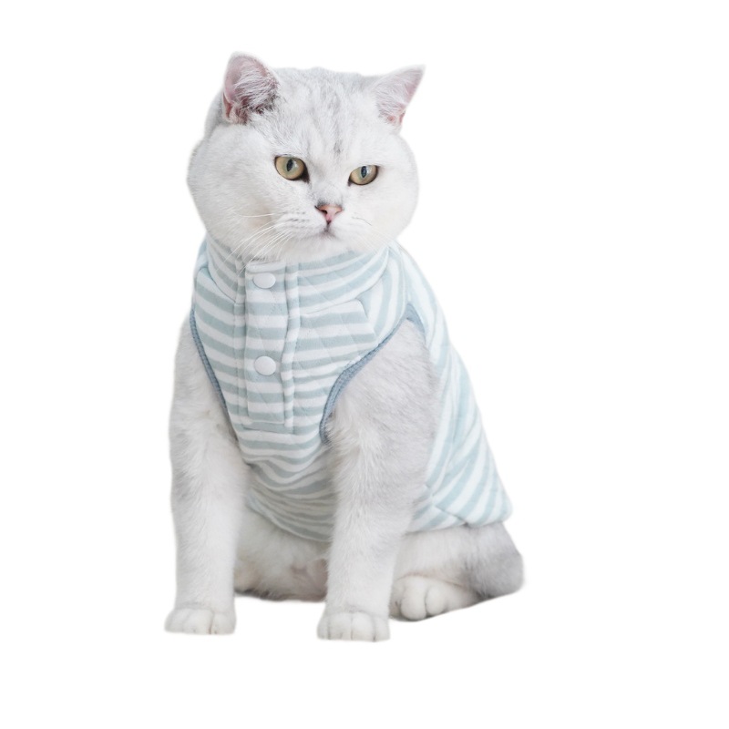 Pets it cat cat clothes fall and winter pet home wear vest Devon silver gradient cat clothes undershirt clip cotton thickening