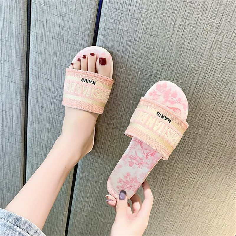 hot free shipping designer Slippers New sliders beach shoes Outdoor Printing slippers for woman