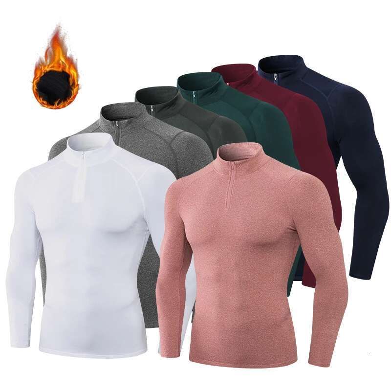 Ddmyoutdoor China Domestic Winter Long Sleeve Thermal Elastic Running Gym Sport Tshirt Compression Shirts Bodybuilding Fiess Top Sportswear
