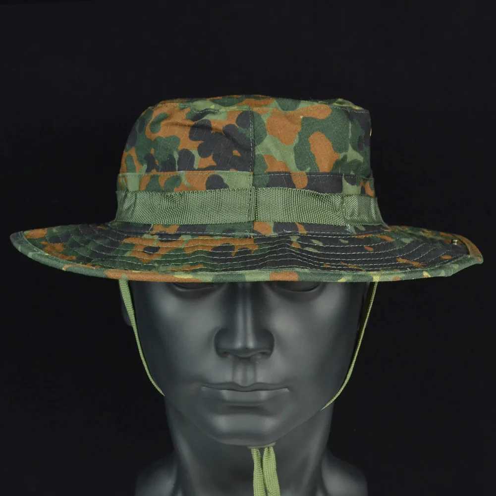Mege Tactical Camouflage Bonnie Hat US Outdoor Hiking Panama Summer Sun Bucket GearXJ250116