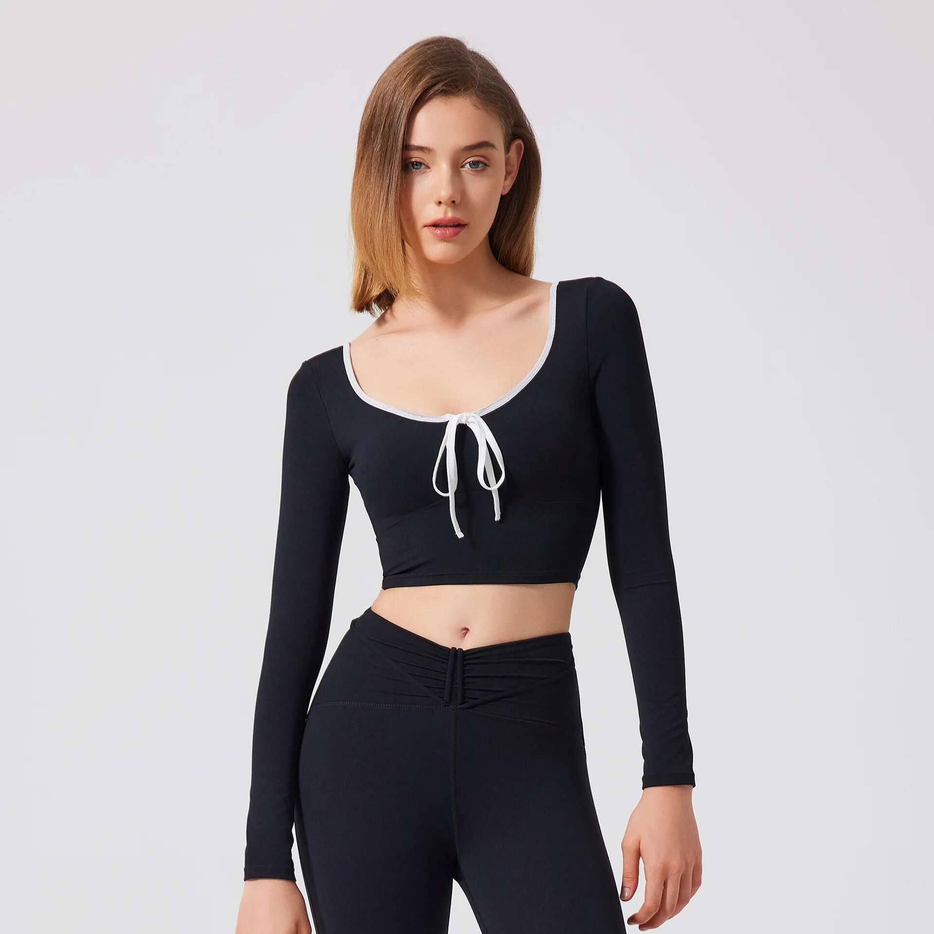 Ddmyoutdoor China Domestic Mermaid Curve Mesh Yoga With Chest Pad Women S Sexy Running Sports T Shirt Long Sleeve Quick Drying Fiess Suit Outer Wear