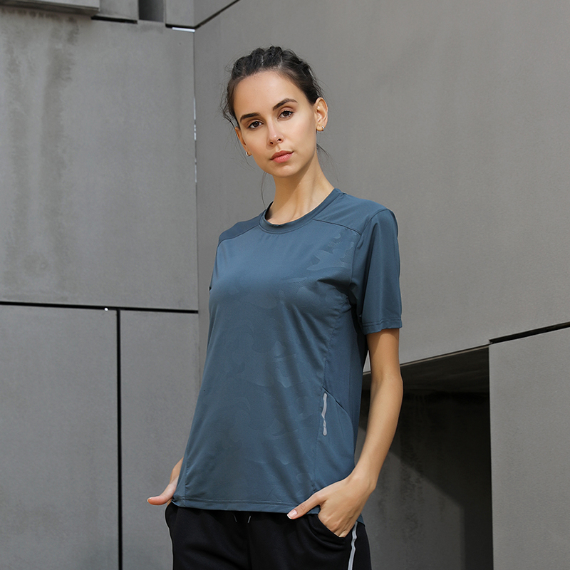 Ddmyoutdoor China Domestic Yoga Running Tee Women Quick Dry Fiess Training Top Sports Mesh Print Short Sleeves Lady O Neck Work Blouse Outdoor T Shirt