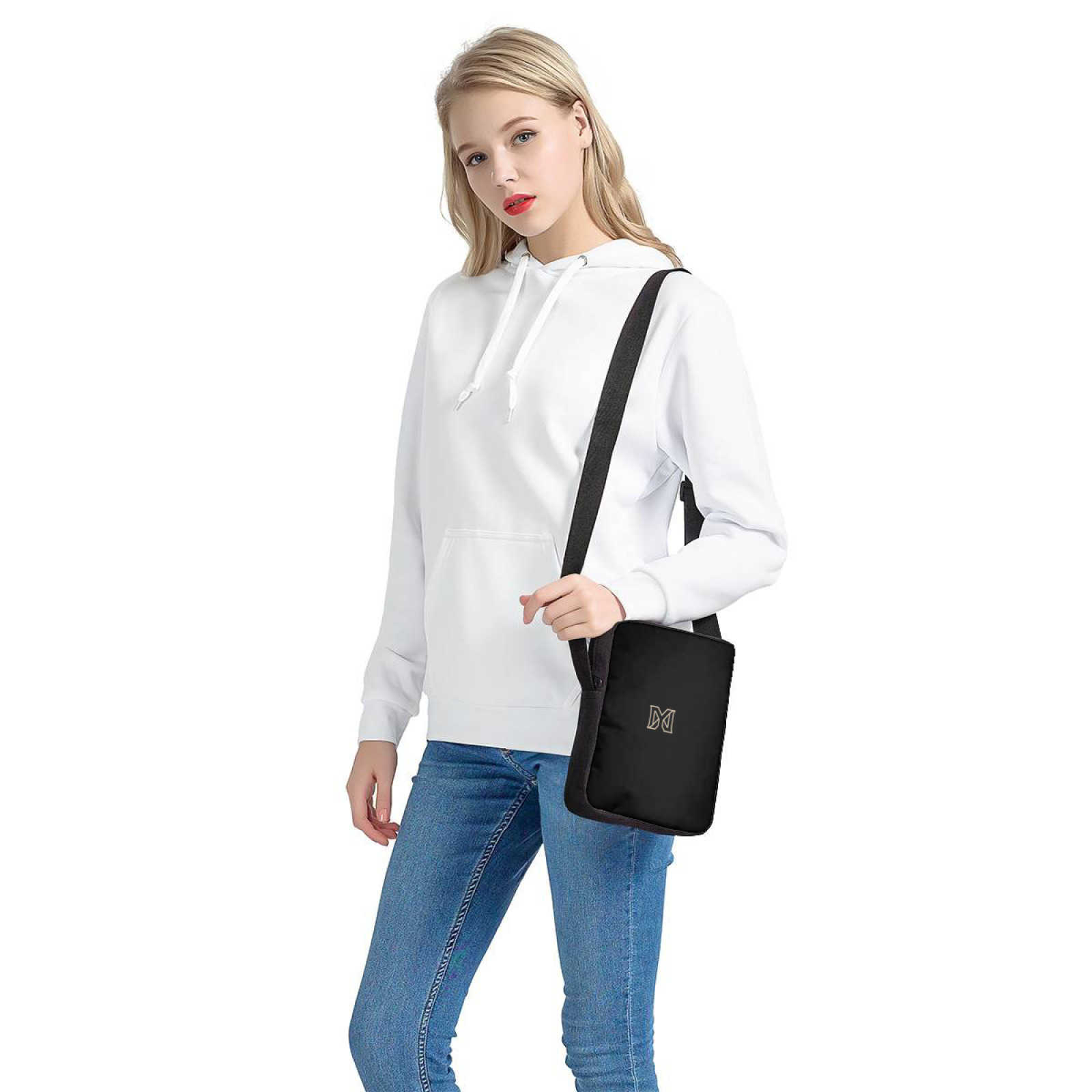 NXY Casual And Versatile Shoulder Bag Solid Fashion Oxford Shoulder Bag Durable Mini Black Mobile Phone Bag Waist Pack Men