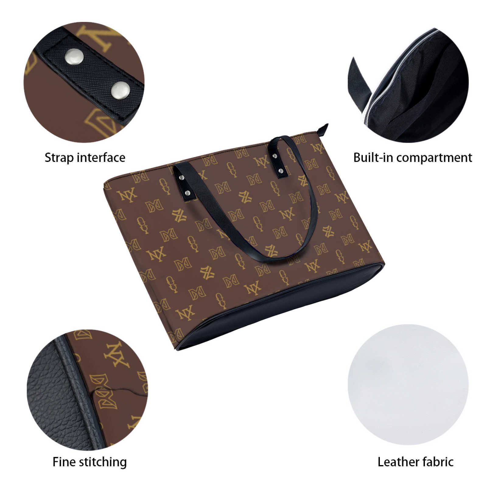 NXY Leather Handbag Women Handbags Large Tote Bag Female Square Shoulder Bags New Fashion Ladies Crossbody Bags