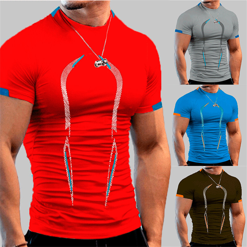 Ddmyoutdoor China Domestic Men Short Sleeve Bodybuilding Fiess Top Tee Compression Shirt Man Quick Dry Running Sport T Shirts Male Gym Sportswear