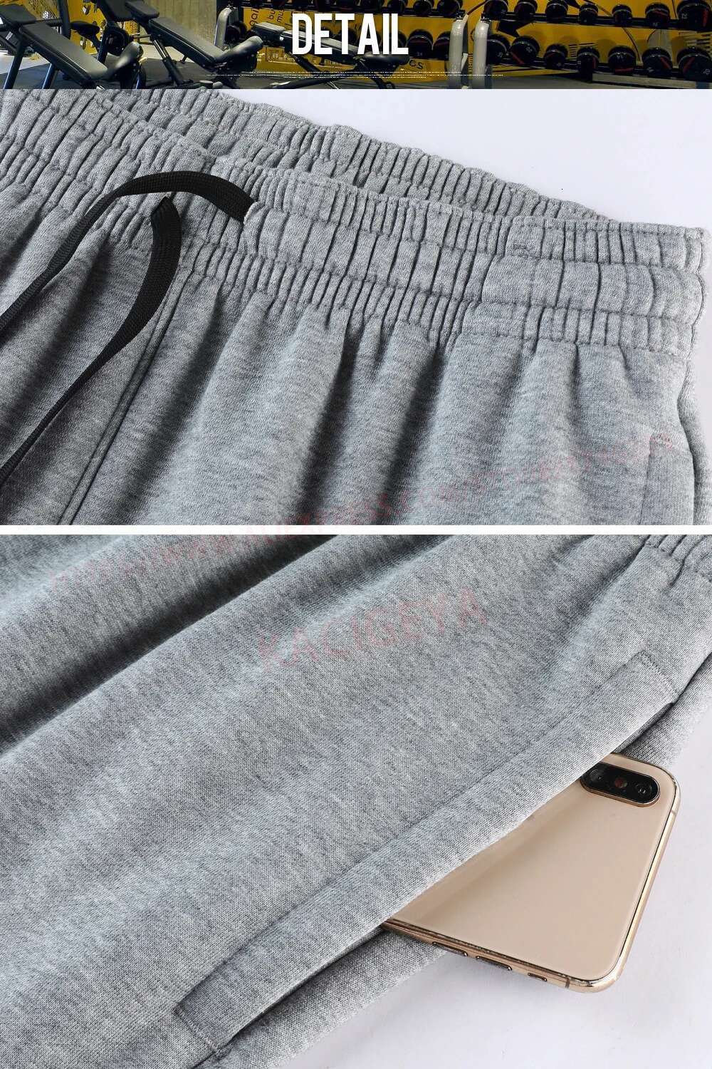 Ddmyoutdoor China Domestic Winter Pants Men Ruunning Flannel Gym Jogging Casual Soft Sweatpants Pencil Drawstring Zip Pocket Training Sport Trousers