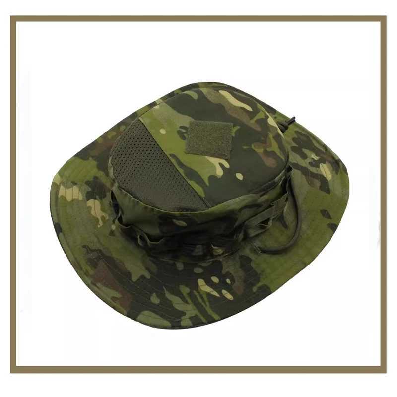 Square Brim Benny Tactical Hat Outdoor Hunting Breathab Ghillie HatXJ250116