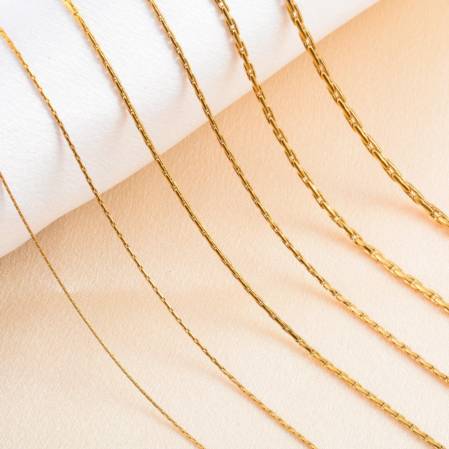 0608112182m Stainless Steel Gold Color Vertikal Tiny Chain Women Mens Necklace Party Gift Jewelry 250114